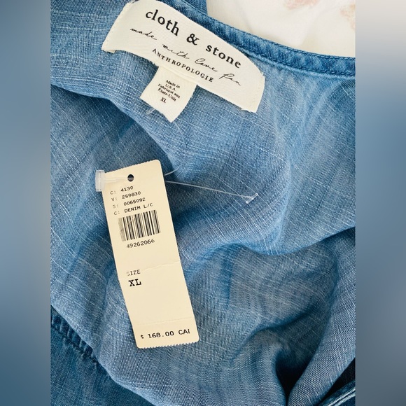 Anthropologie Cloth & Stone Chambray Dress XL - Picture 5 of 5